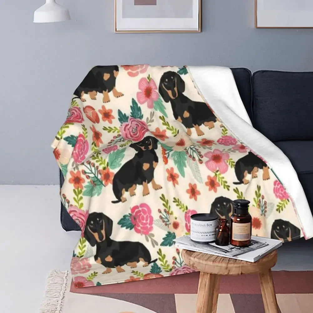 Dachshund Cozy Blanket™ | Ultra-Soft Flannel Throw for Sausage Dog Lovers