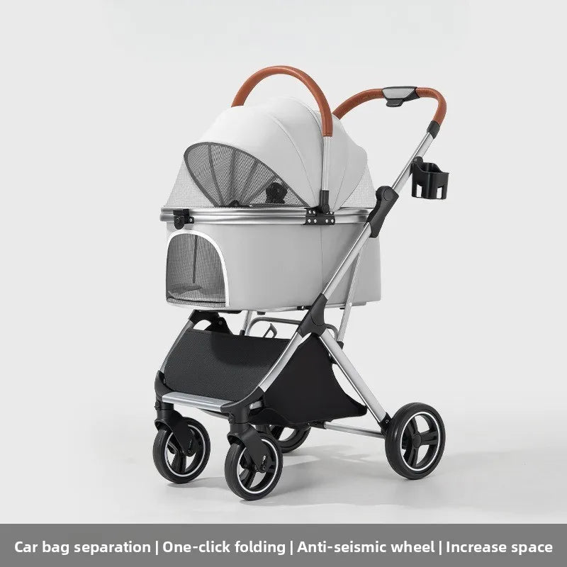 DachshundRide™ – Premium Foldable Pet Stroller for Safe & Comfortable Adventures