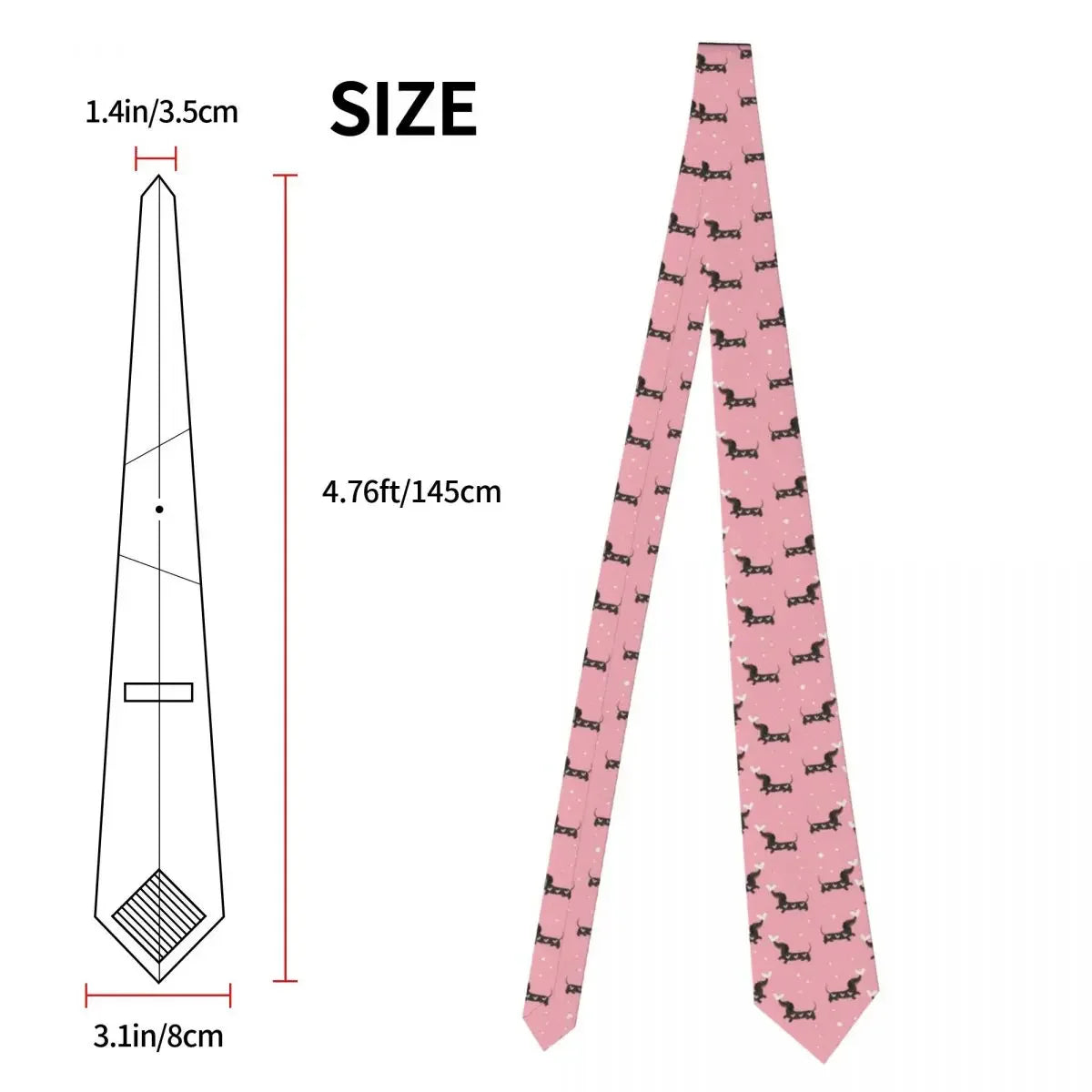 Dachshund Necktie – Elegant Sausage Dog Tie for Business, Weddings & Special Occasions