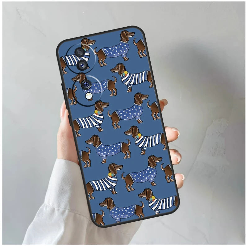 Dachshund Phone Case for Honor – Cute Sausage Dog Protective Cover for Honor Magic, X Series & Number Series