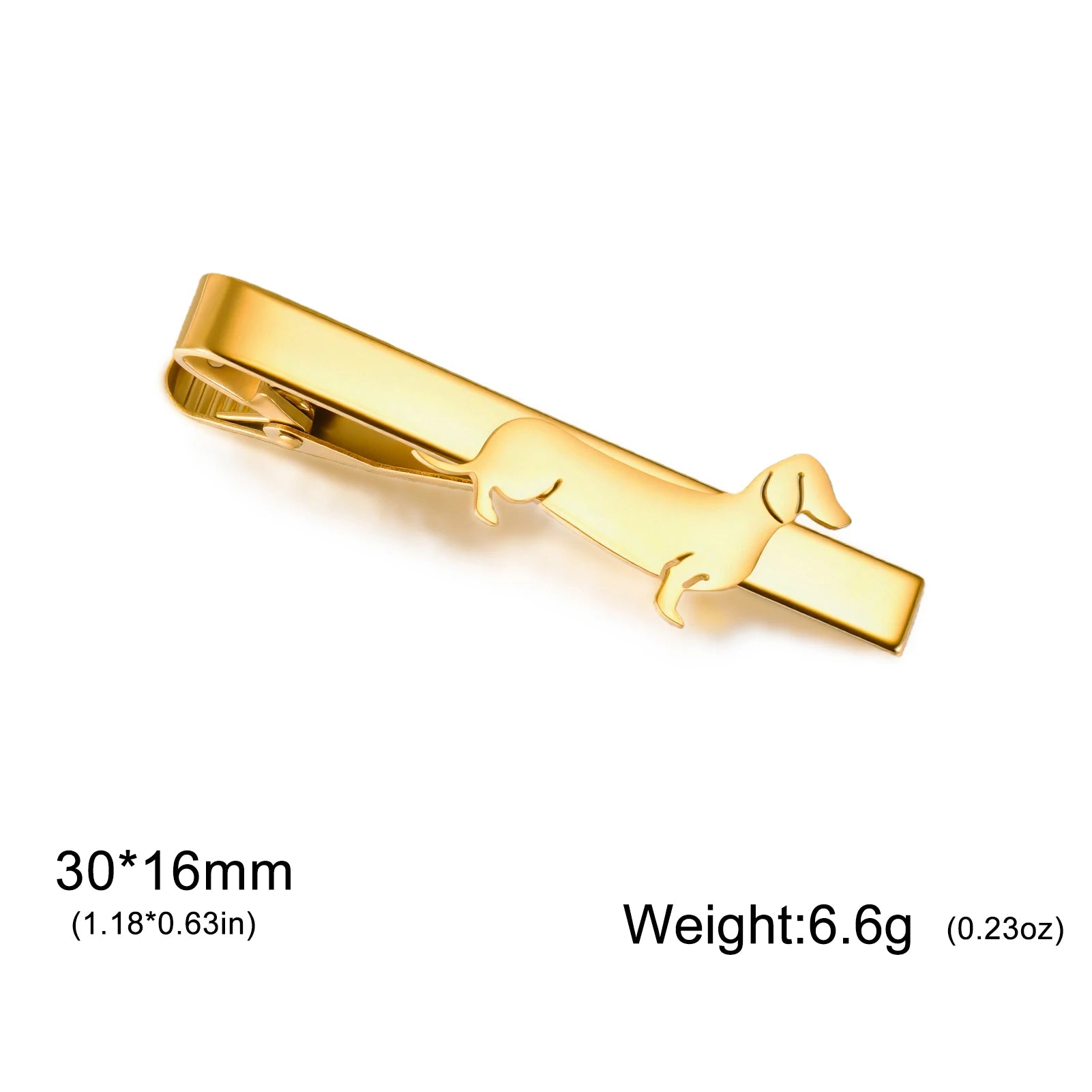 Dachshund Tie Clip™ | Elegant Stainless Steel Sausage Dog Tie Pin