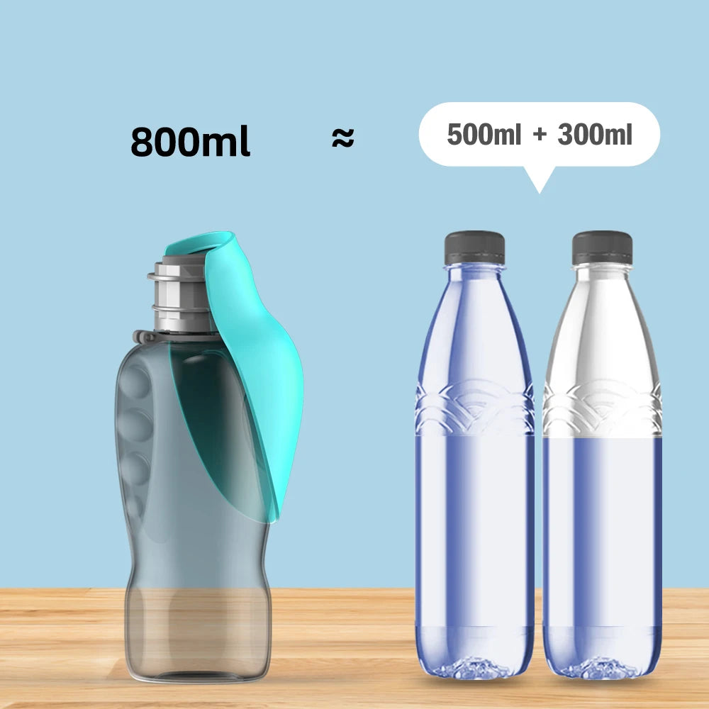 800ml Portable Dog Water Bottle – Leakproof Travel Water Dispenser for Dachshunds & All Dog Breeds