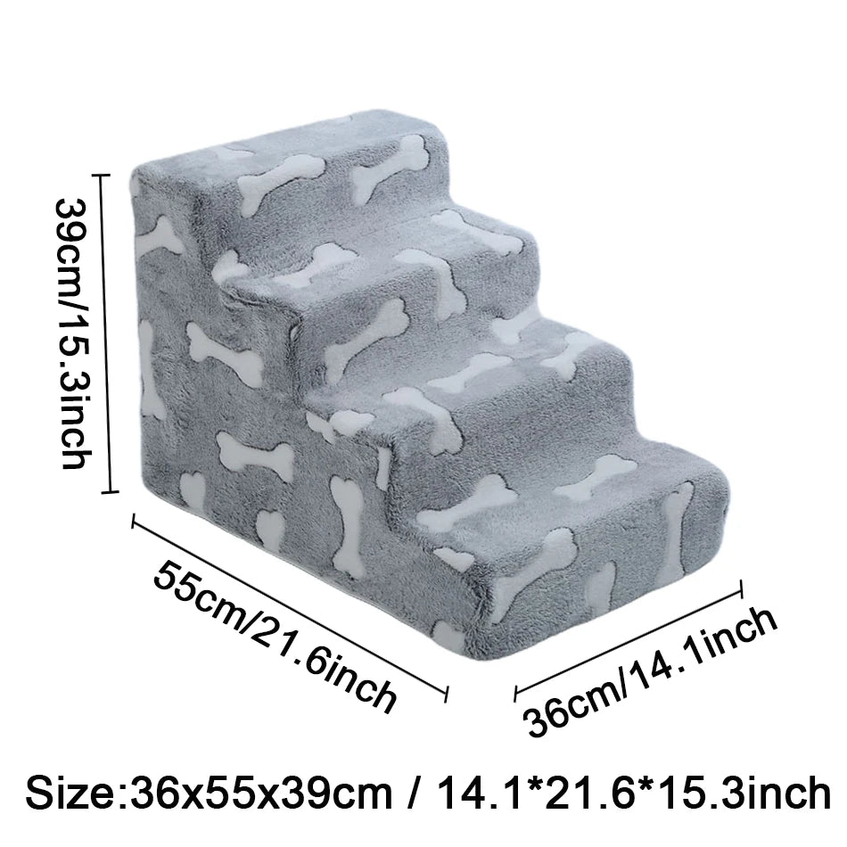 Orthopedic Foam Dog Stairs for Dachshunds | Soft Pet Steps for Beds, Sofas & Easy Joint Support