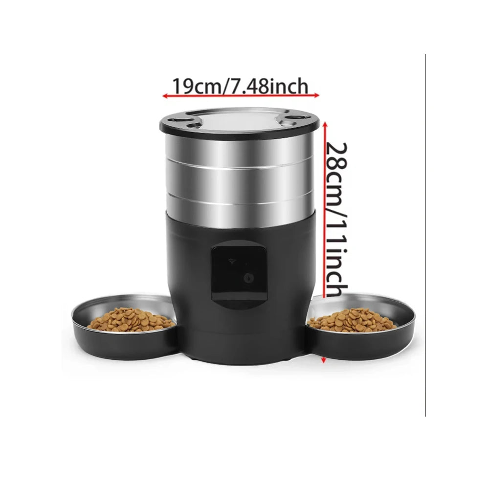 Dachshund Smart Feeder™ – 4.5L WiFi Automatic Food Dispenser with Dual Bowls