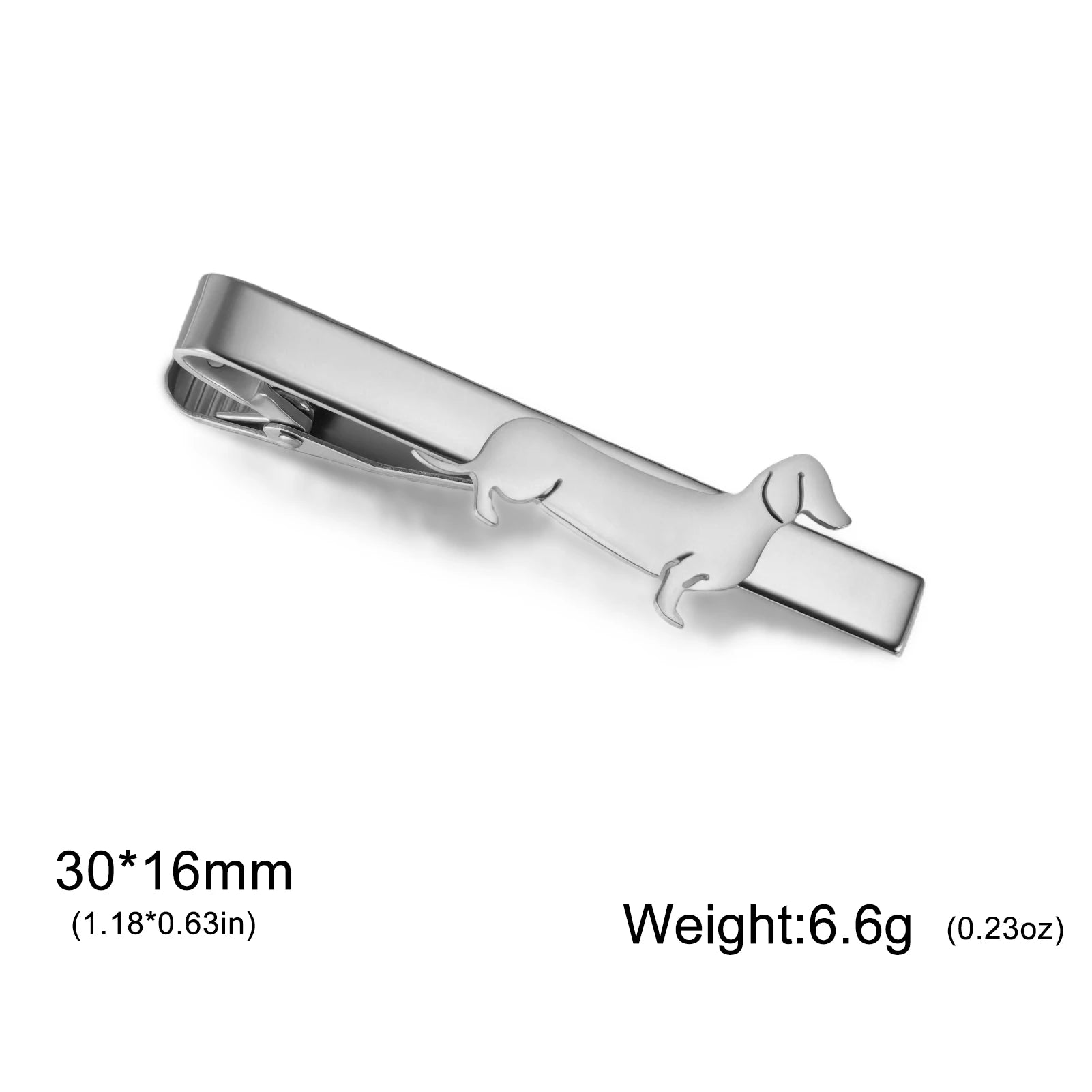 Dachshund Tie Clip™ | Elegant Stainless Steel Sausage Dog Tie Pin