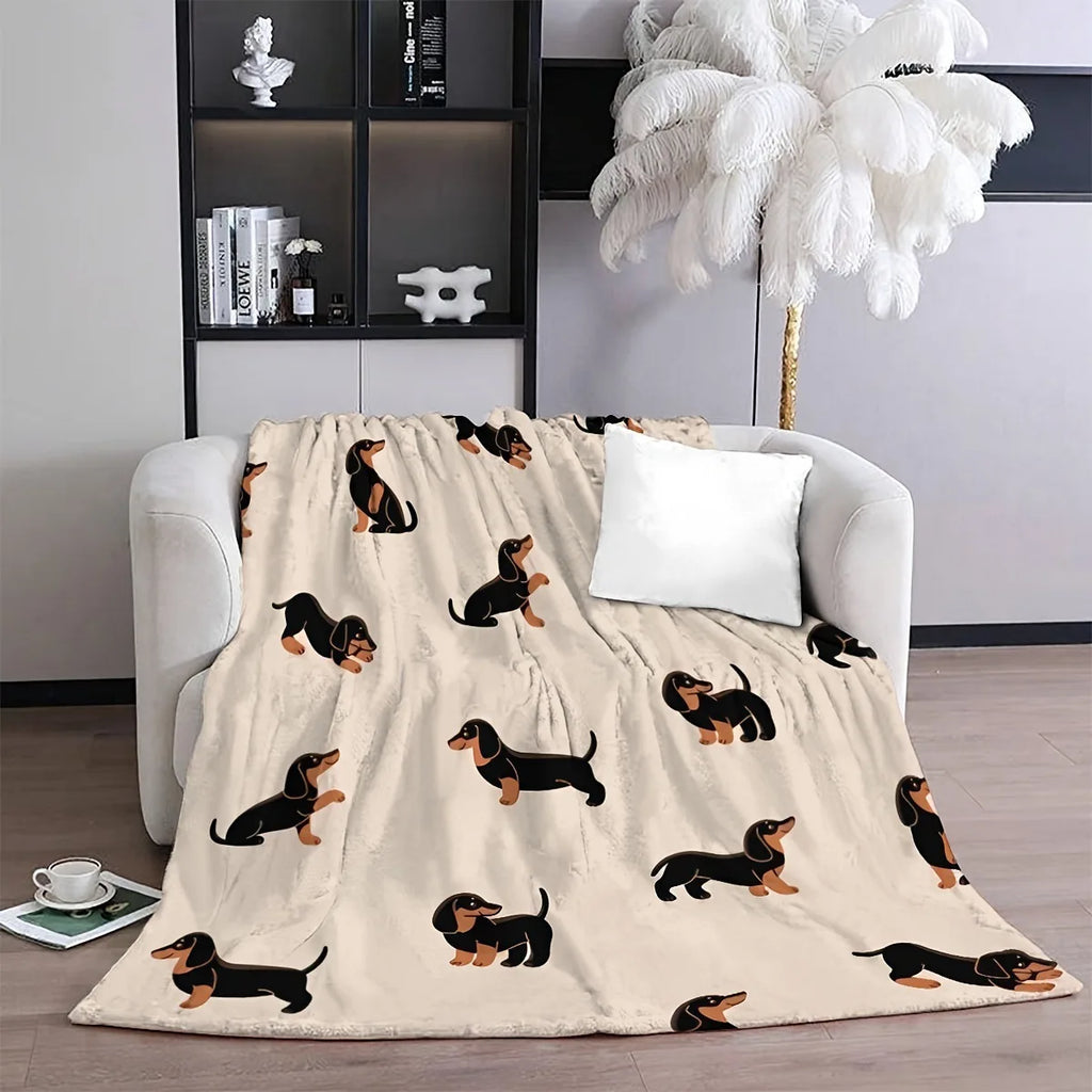 Dachshund Cuddle Blanket™ – Ultra-Soft Flannel Throw for Sausage Dog Lovers