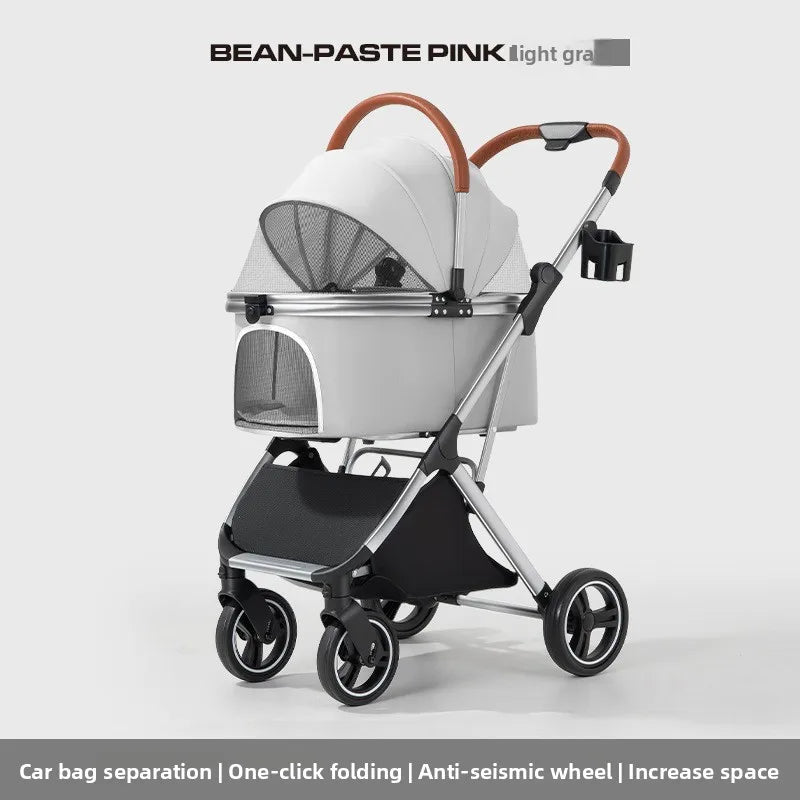DachshundRide™ – Premium Foldable Pet Stroller for Safe & Comfortable Adventures