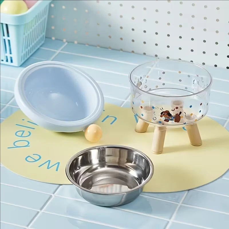 Dachshund Elevated Pet Bowl™ | Stainless Steel Anti-Spill Dog Feeding Bowl