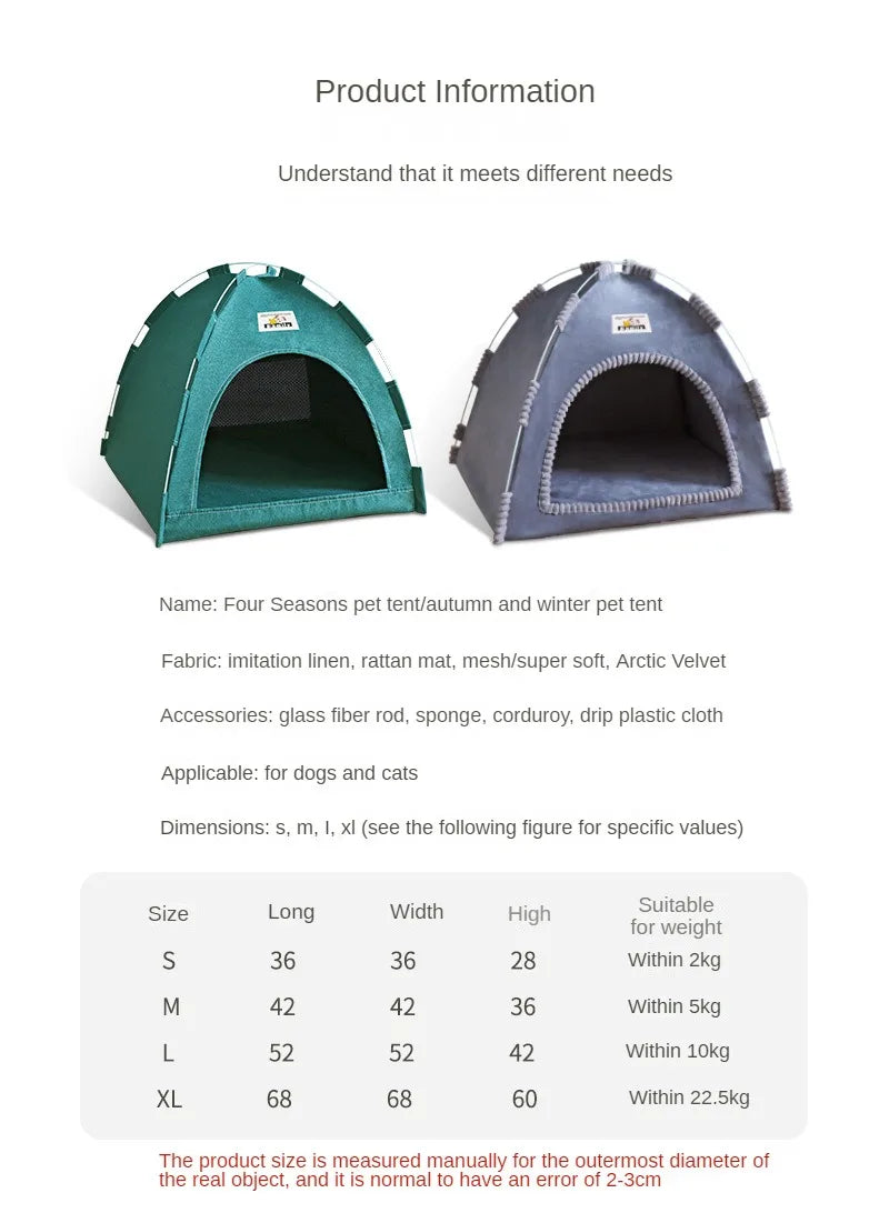 Dachshund Travel Den™ – Foldable Cozy Tent Bed for Home & Adventures