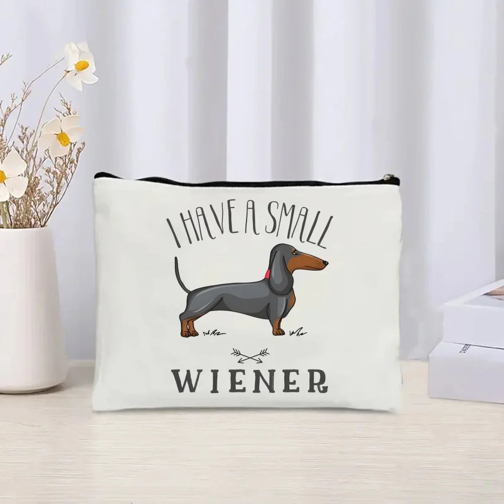 Dachshund Canvas Tote Bag Set – Large Capacity Shoulder Bags for Dog Lovers